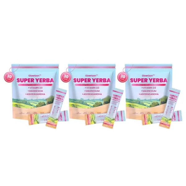 ✨[Official Store]✨ Glowrizon™ Fat Burning & Blood Sugar Support Super Yerba Mate Instant Tea Powder ( 💯🛡️ NIH-Recommended) | Raspberry Lemonade Flavor