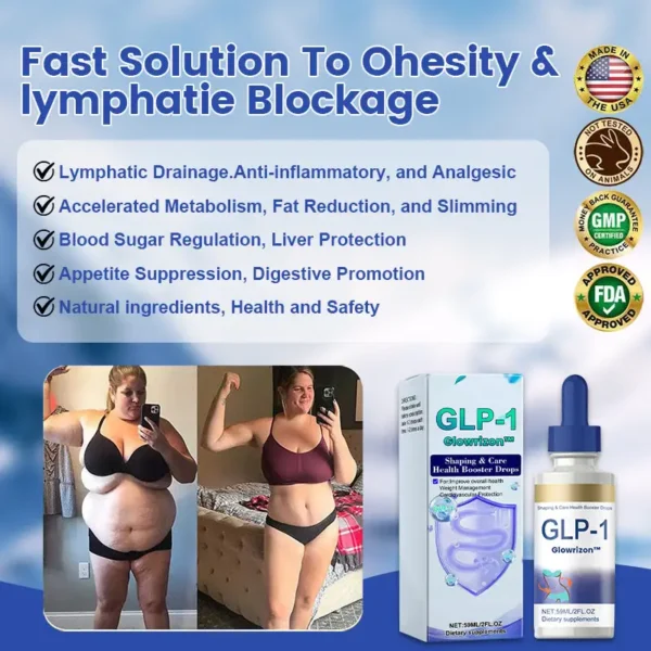 ✨[Official Store]✨ Glowrizon™GLP-1 Slimming & Health Boost Drops Food-grade fat burner Developed by The Obesity Society)